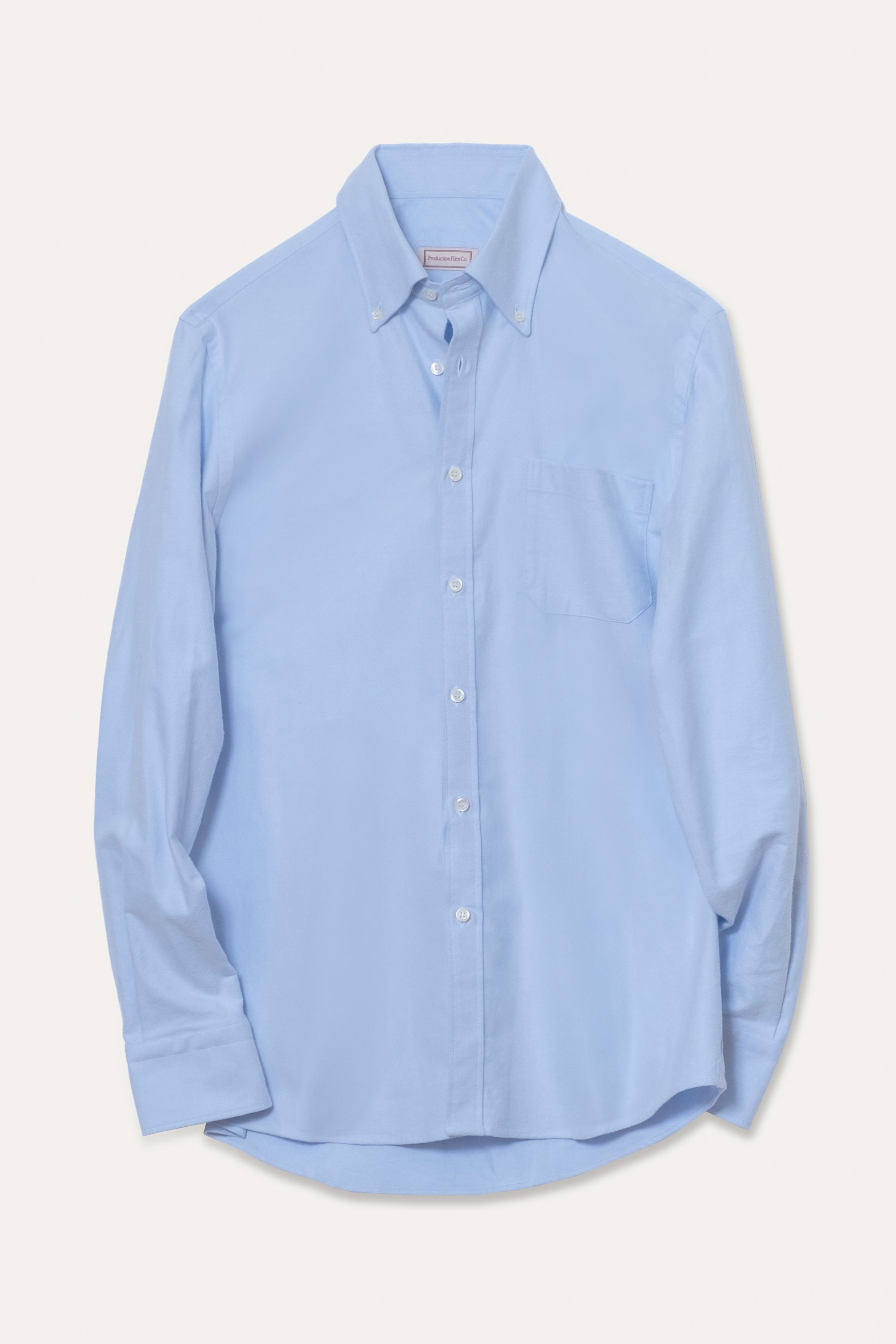 Production Files Blue Brushed Oxford Button Down Shirt